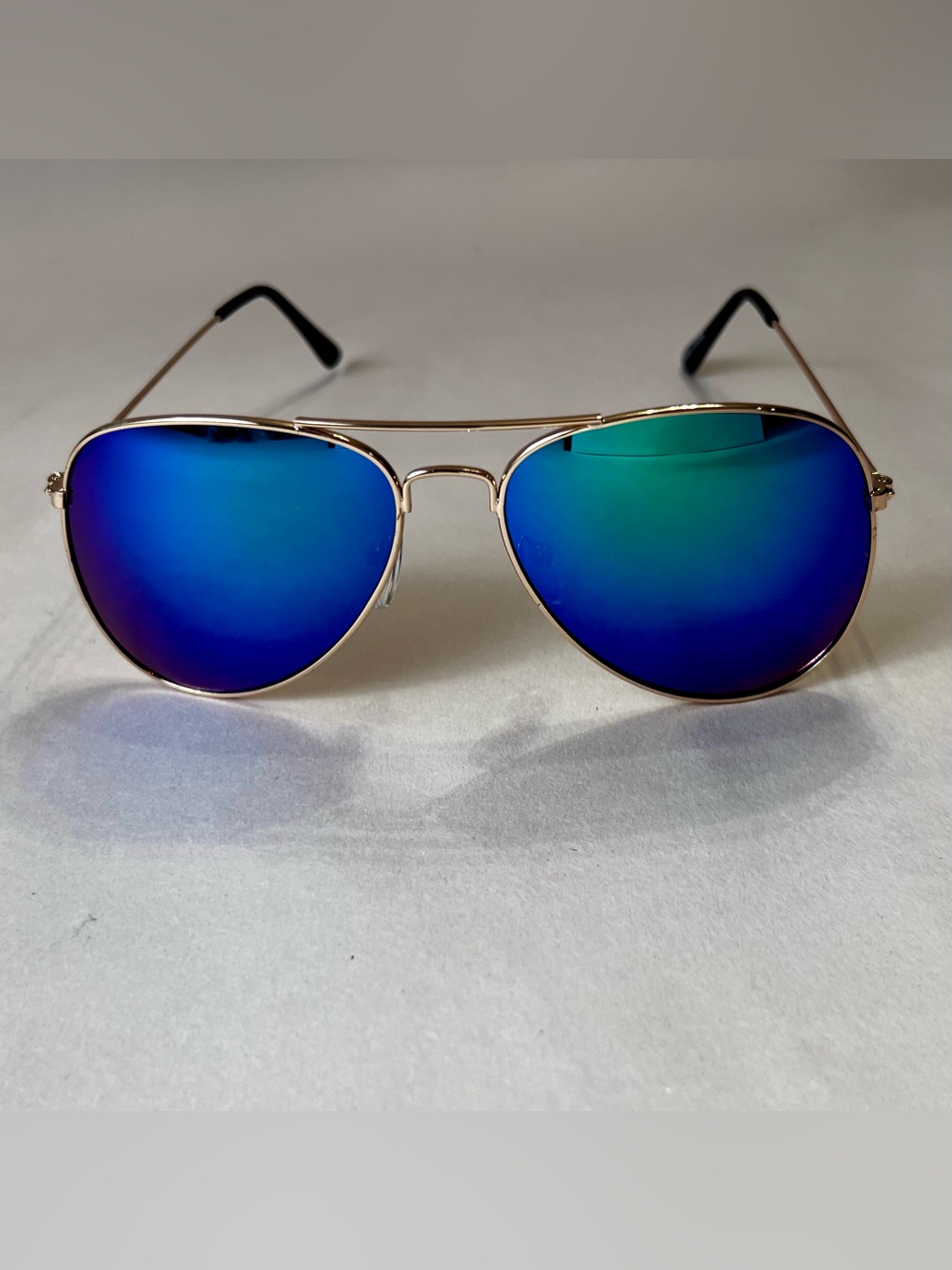 Mirrored BlueGreen Aviator Sunglasses